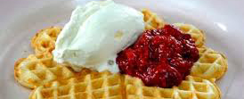 Våffla med sylt o grädde