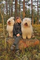 3 som fixat Hundmarschen: Candie, Åsa och Frankie.
